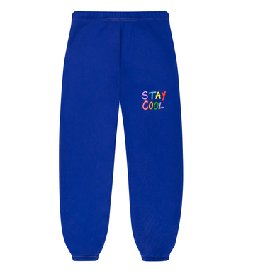 Stay Cool Puff Paint Sweatpants Royal Blue