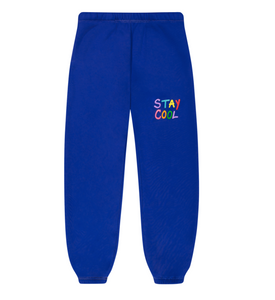 Stay Cool Puff Paint Sweatpants Royal Blue