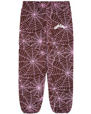 Sp5der AOP Sweatpants Brown