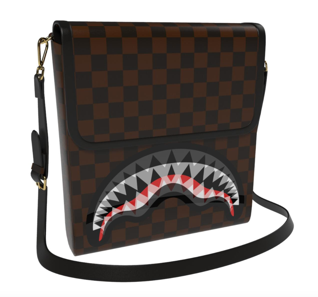 Sprayground Sharks In Paris Lenticular Chomp Messenger Sling