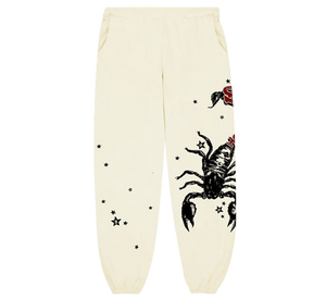 Sp5der x Mariah The Scientist Scorpion Sweatpants Cream