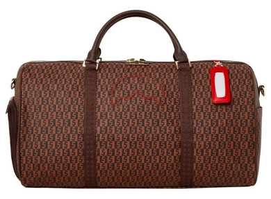 Sprayground Money Check Duffel Brown