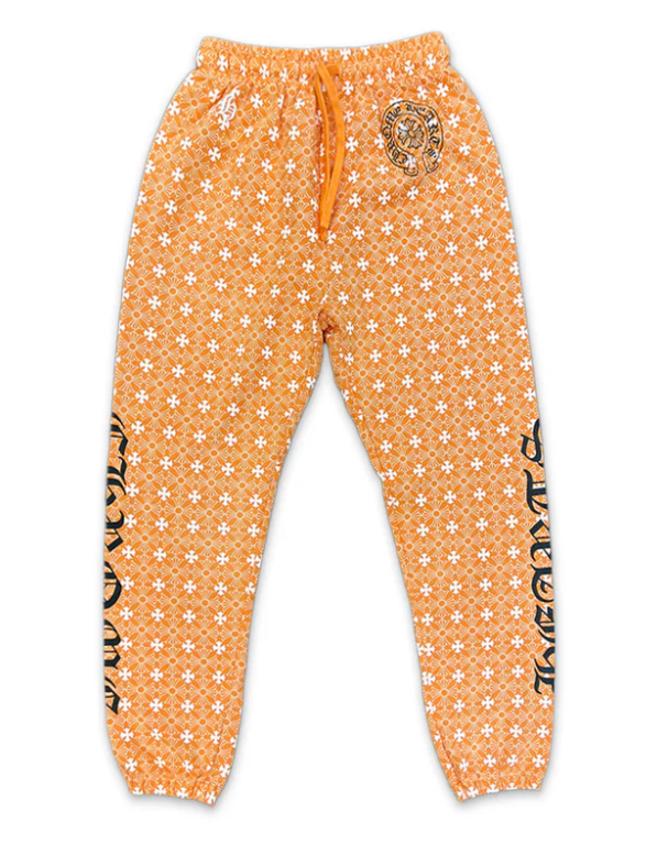 Chrome Hearts All Over Monogram Horseshoe Sweatpants Orange